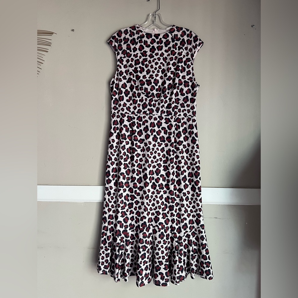NWT Hutch White Midi Dress with Pink and Black Leopard Spots - Picture 4 of 7